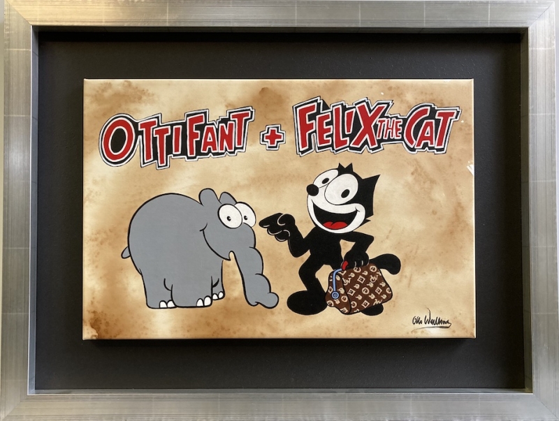 OTTO WAALKES: Ottifant + Felix the Cat (ORIGINAL)